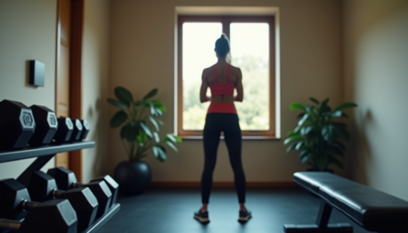 Strukturiertes Home-Workout-Setting für Frauen